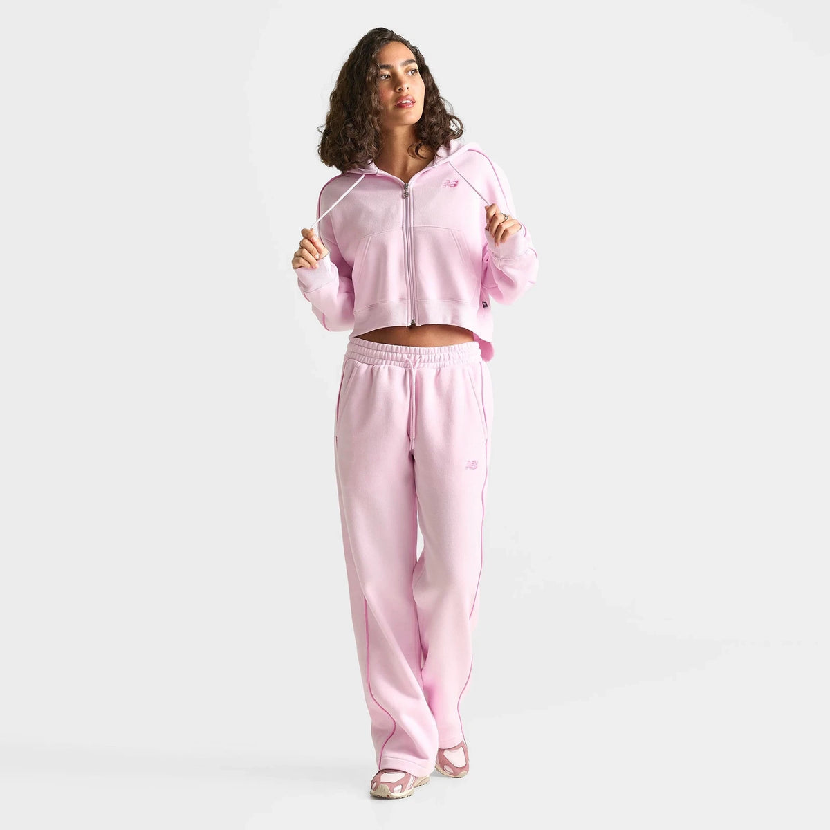 Women's Cropped Fleece Full-Zip Hoodie