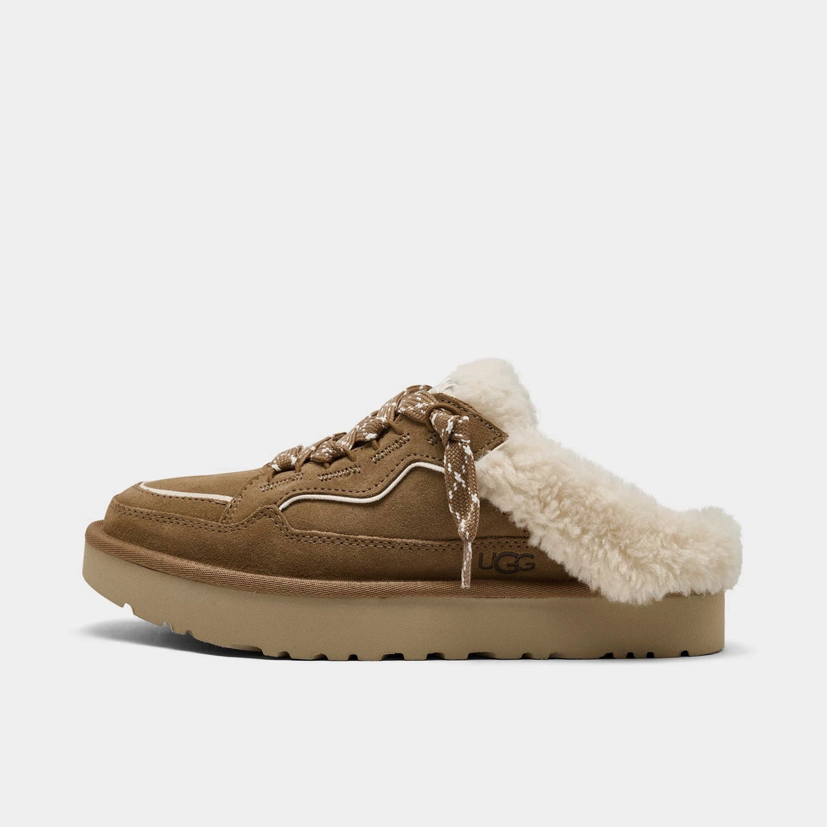Women's Suede Mule Sneakers - Chestnut