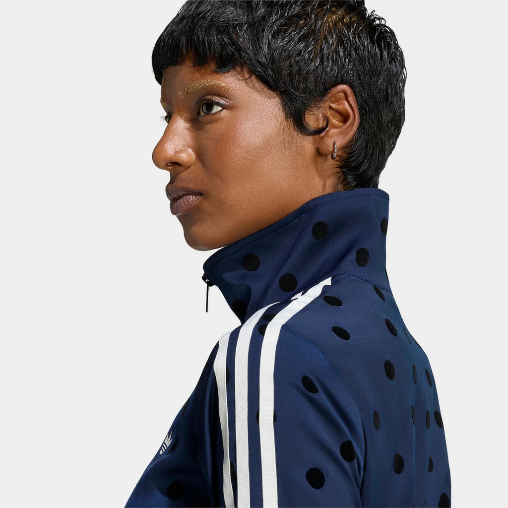 Women's Polka Dot Satin Track Jacket