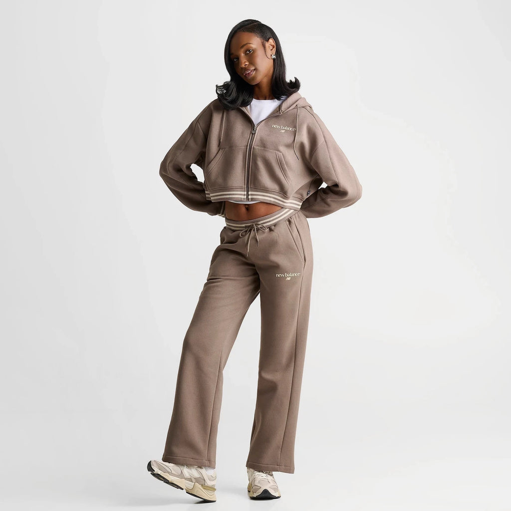 Women's Cropped Rib Full-Zip Hoodie