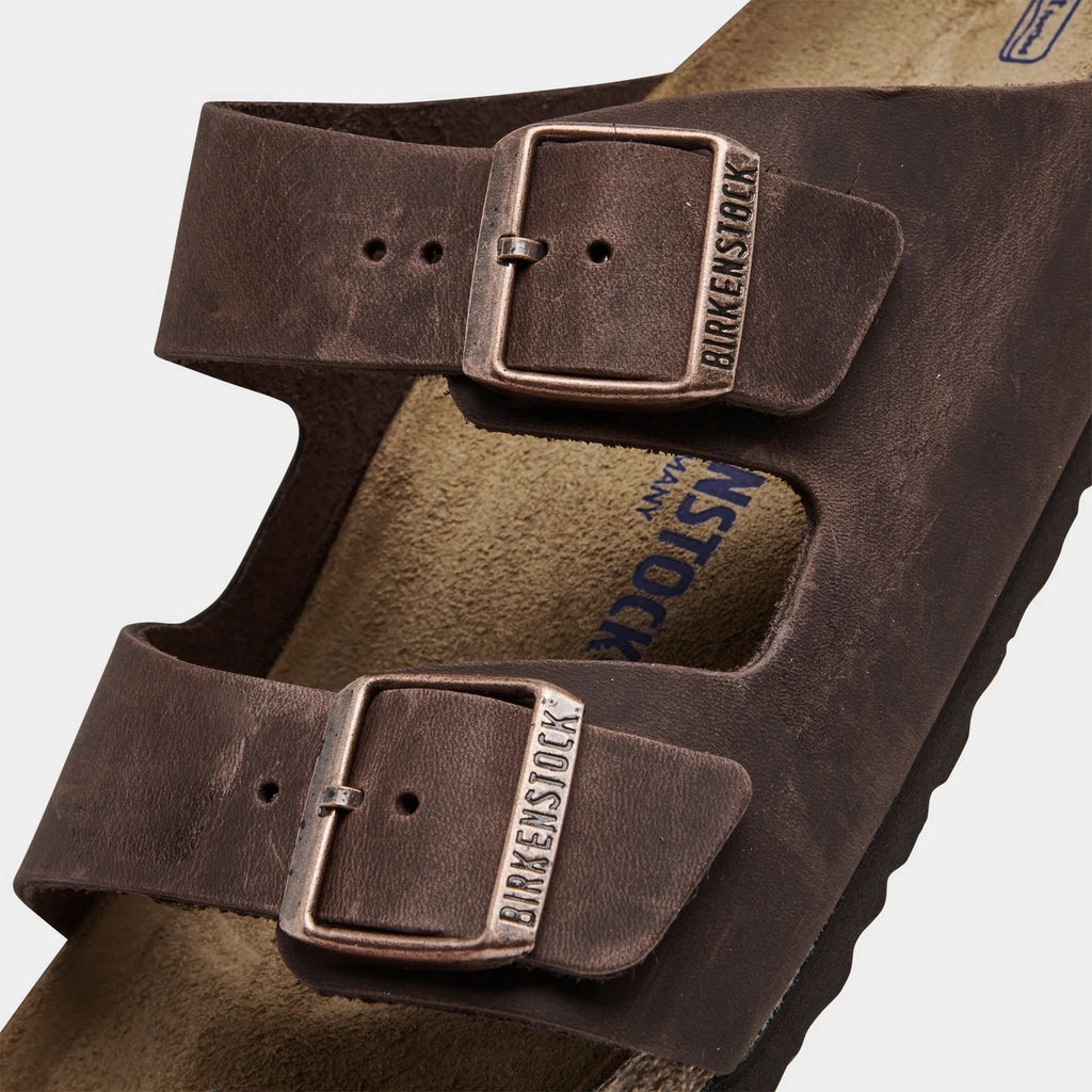 Men's Oiled Leather Two-Strap Sandals