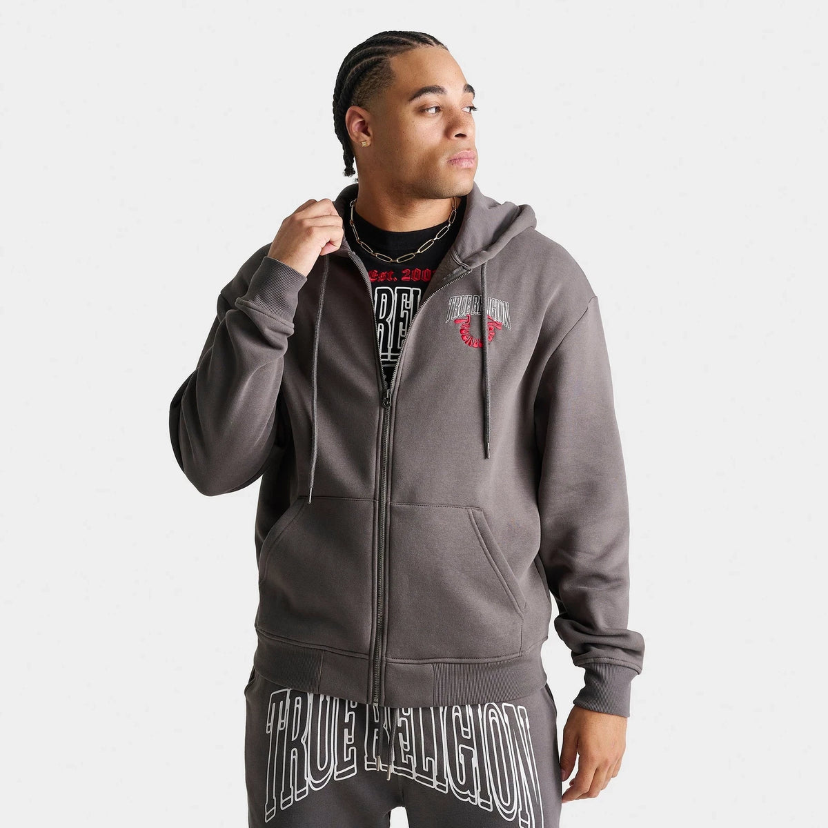 Men's Graphic Full-Zip Fleece Hoodie