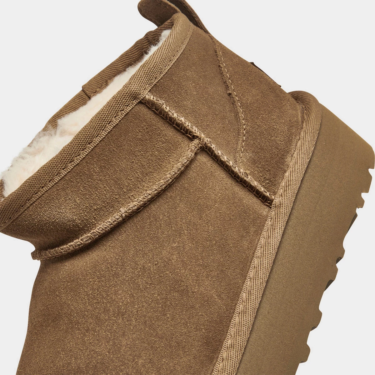 Kids' Suede Platform Mini Boots - Chestnut