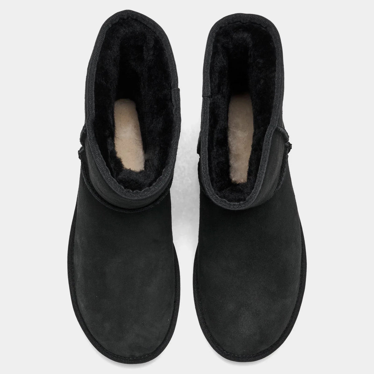 Women's Sheepskin Short Boots - Black