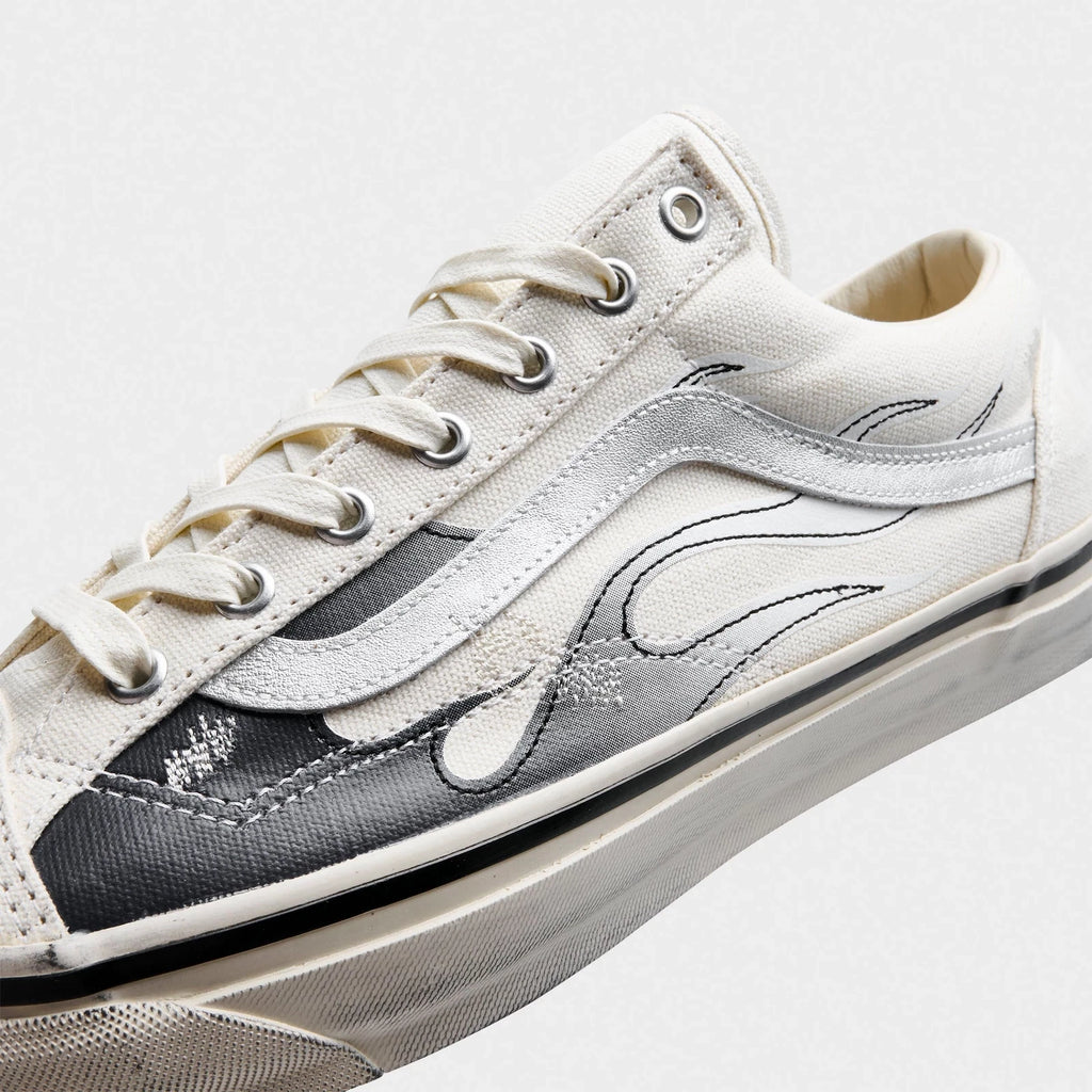 Men's Distressed Flame Skate Sneakers