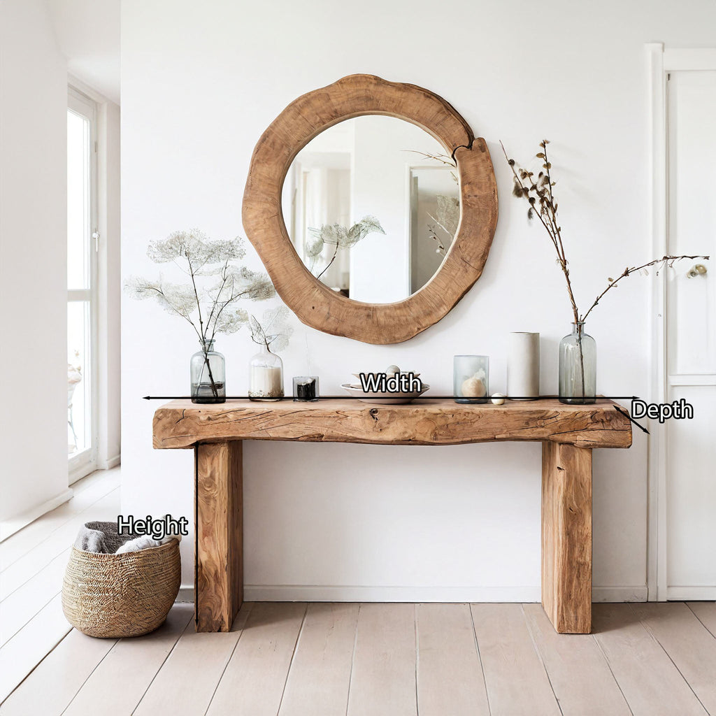 Reclaimed Wood Entryway Console Table with Clean Contemporary Lines - view 5