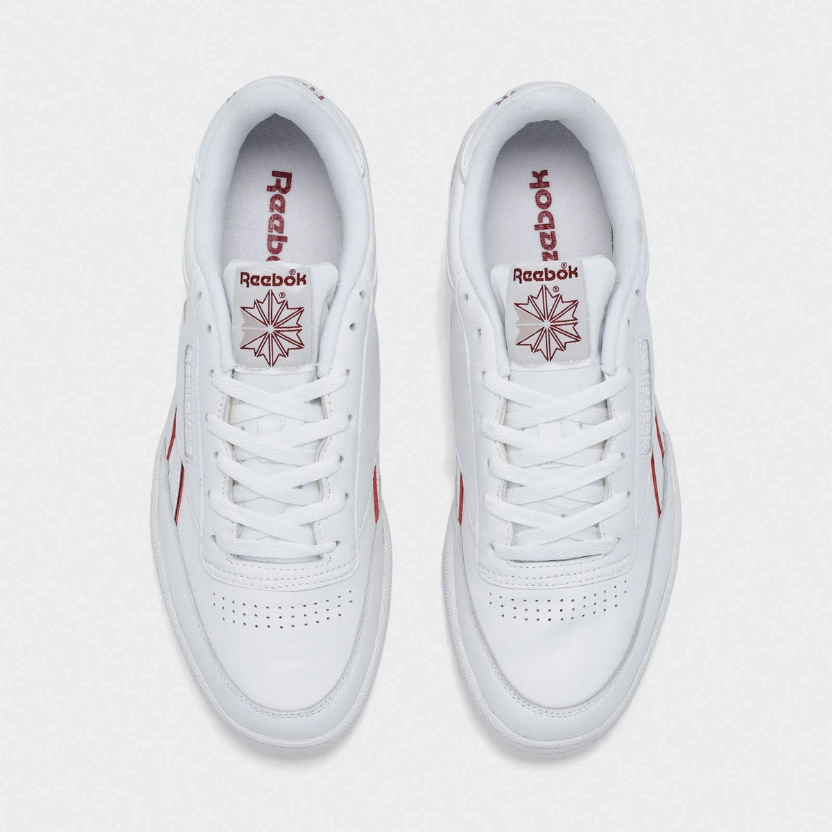 Men's Leather Tennis-Inspired Sneaker - White