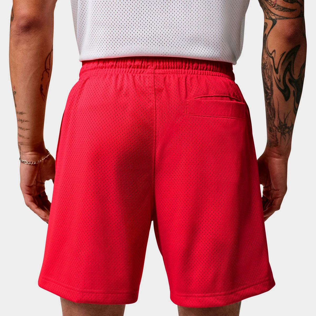 Men's Moisture-Wicking Mesh Basketball Shorts - Red