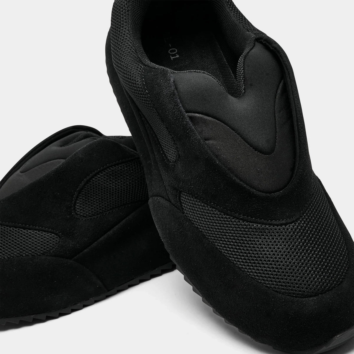 Mesh And Suede Slip-On Casual Shoes