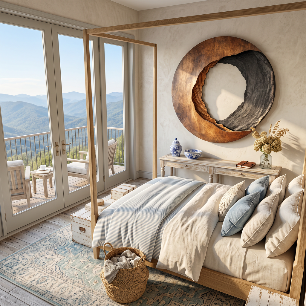 Solid Wood 3D Wave Sculpture Wall Art for Living Room - view 3