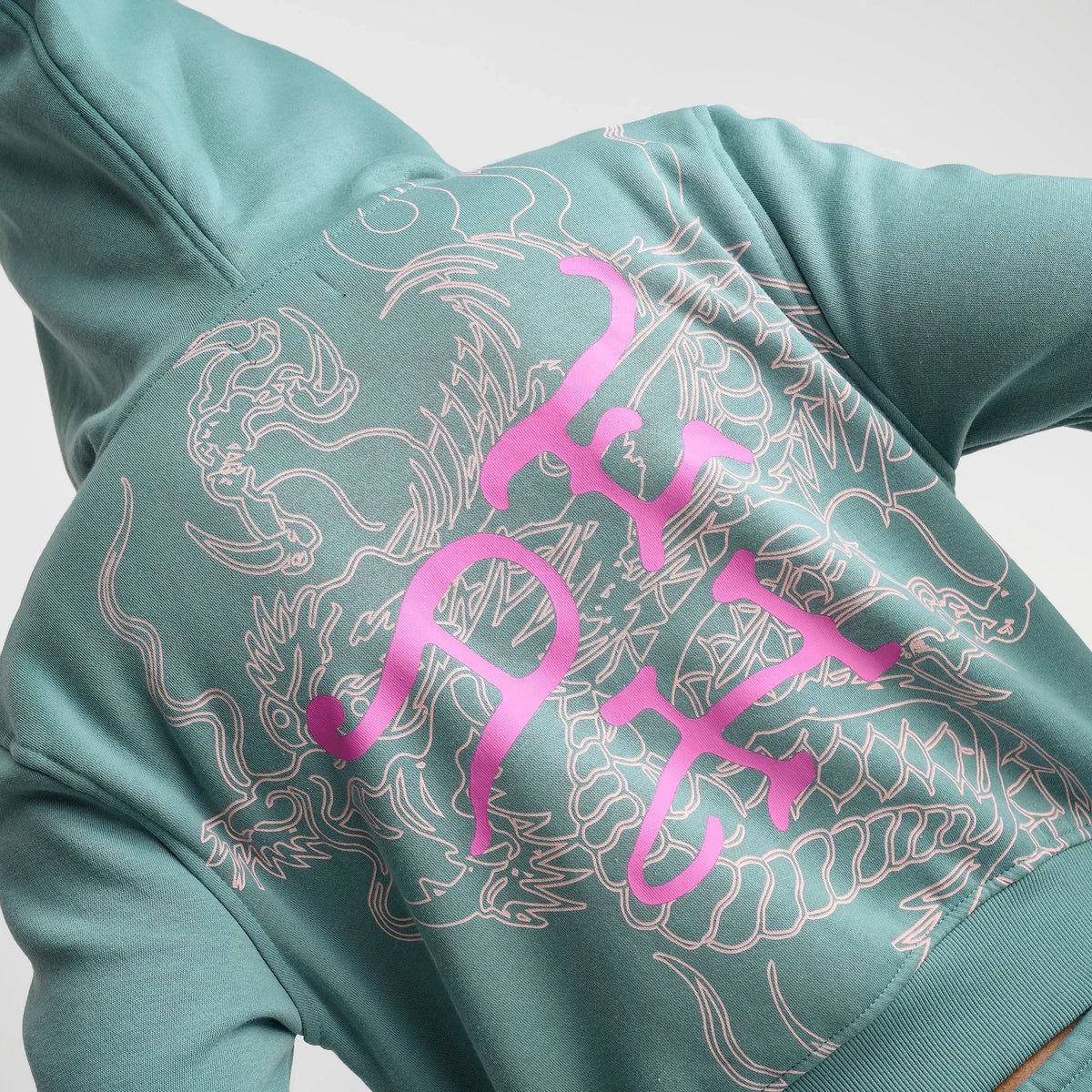 Women's Cropped Winged Graphic Zip Hoodie