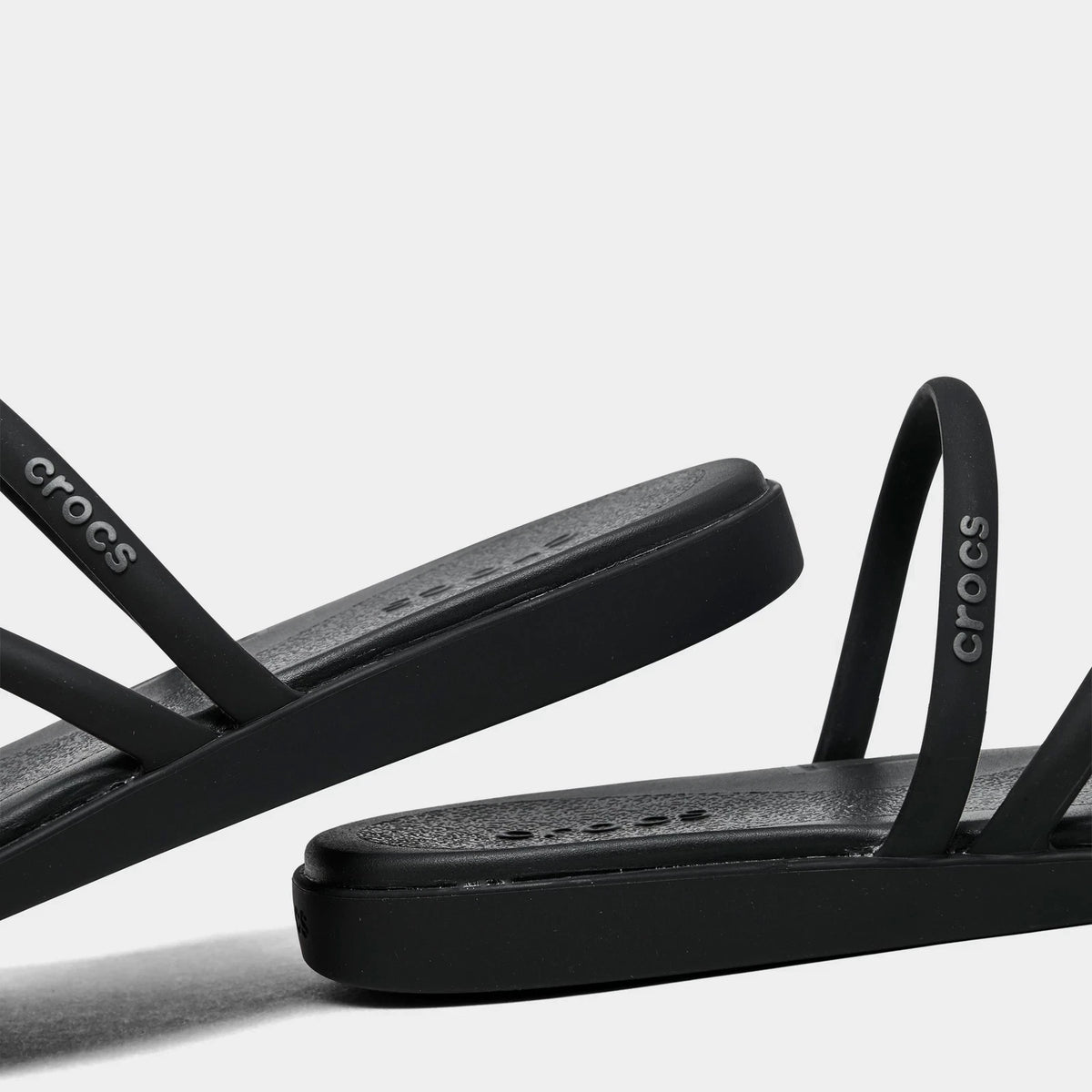 Square Toe Loop Sandal - Black