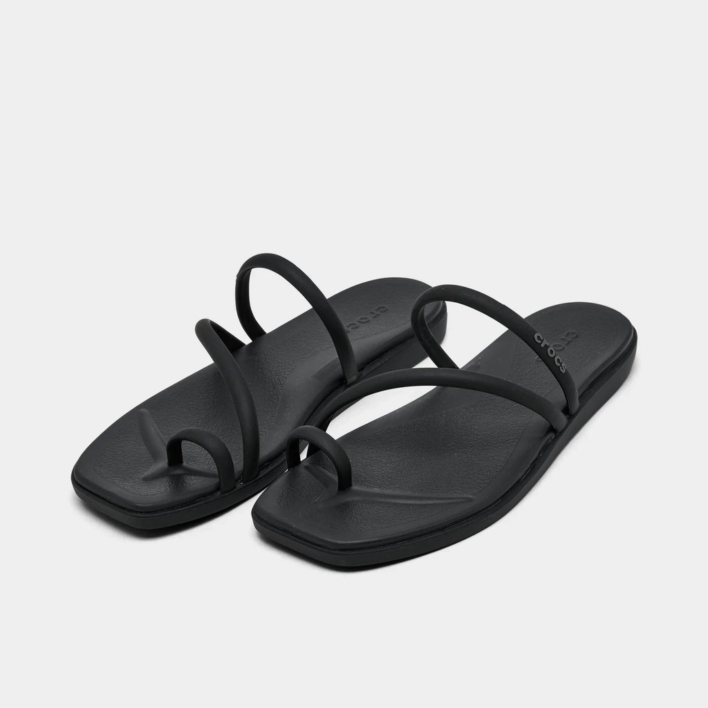Square Toe Loop Sandal - Black