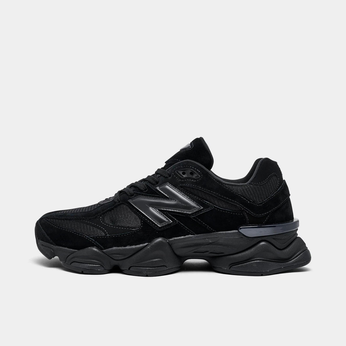 Men's Suede And Mesh Casual Sneakers - Black