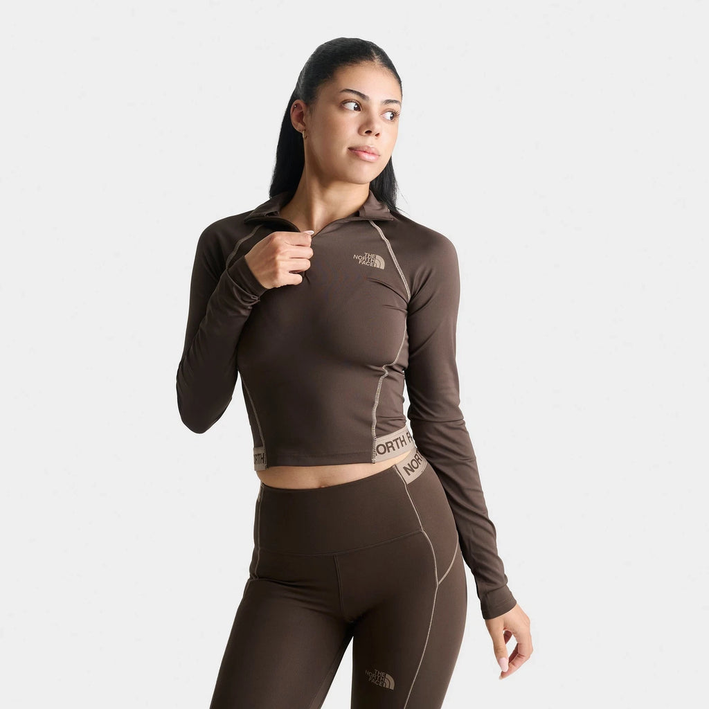 Women's Cropped Quarter-Zip Top