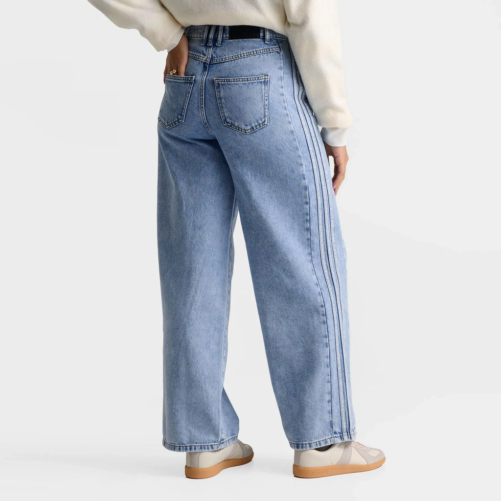 Women's Mid-Rise Wide-Leg Denim Pants