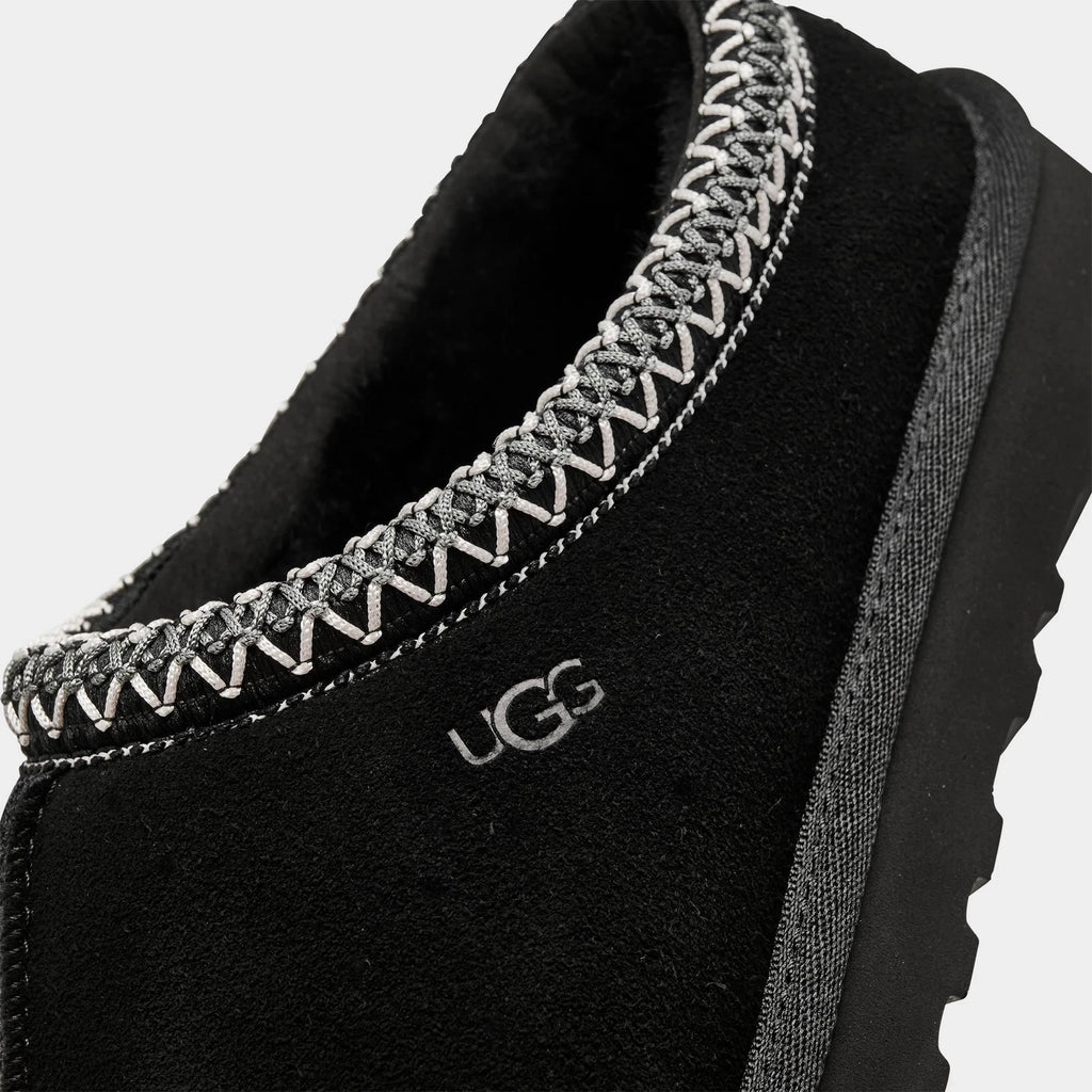 Women's Suede Slip-On Slippers - Black