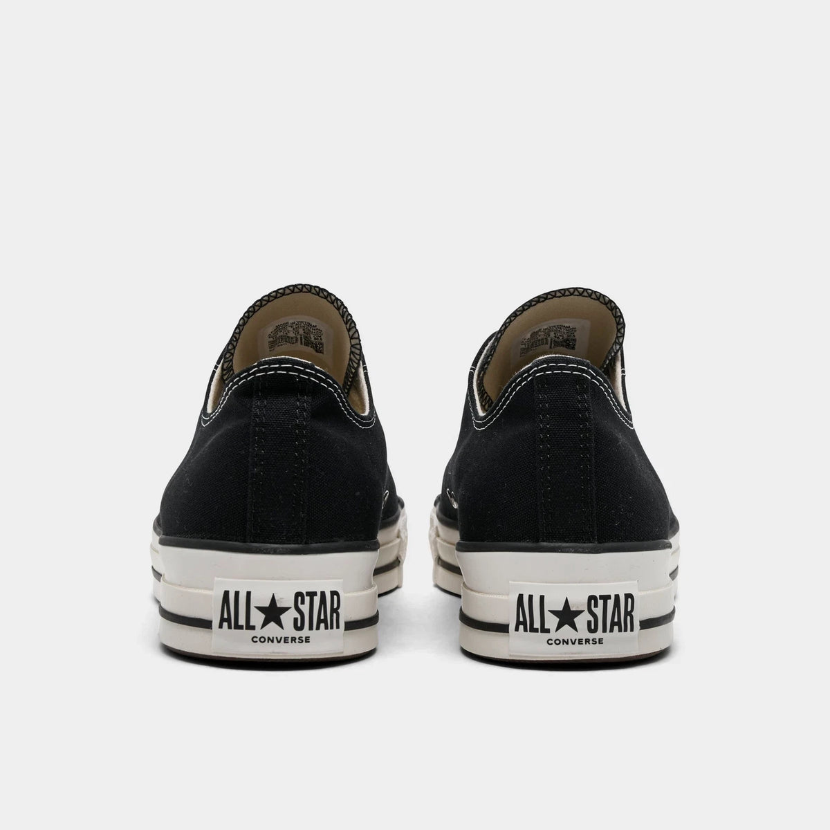 Men's Wide Fit Canvas Low Top Sneakers - Black