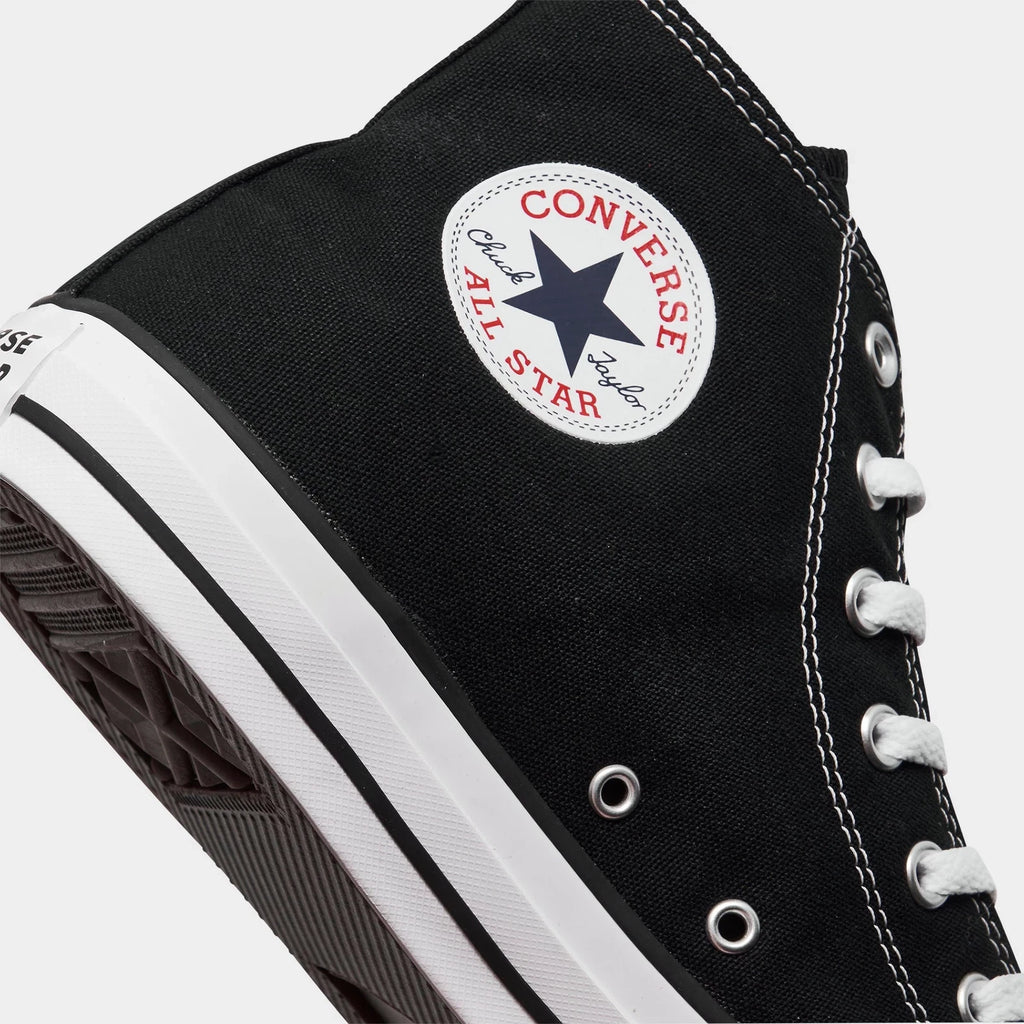 Men's Canvas High Top Sneakers - Black