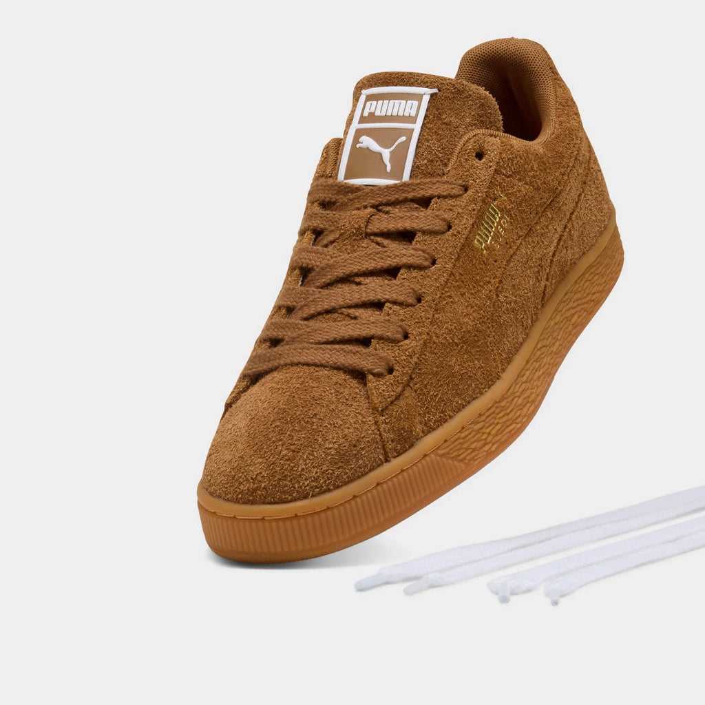 Men's Textured Leather Low-Top Sneakers - Brown