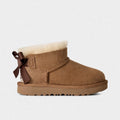 Toddler Girls' Short Sheepskin Bow Boots