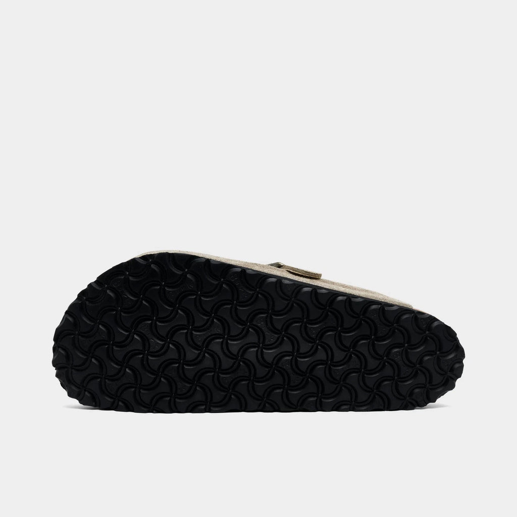 Men's Shearling-Lined Suede Clogs - Brown