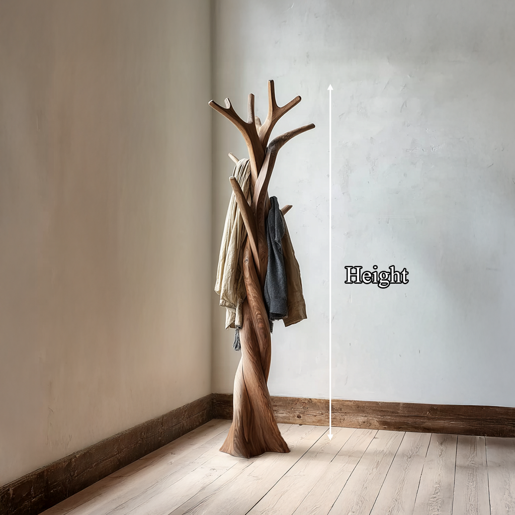 Twisted Tree Branch Solid Wood Coat Rack for Entryway - view 8