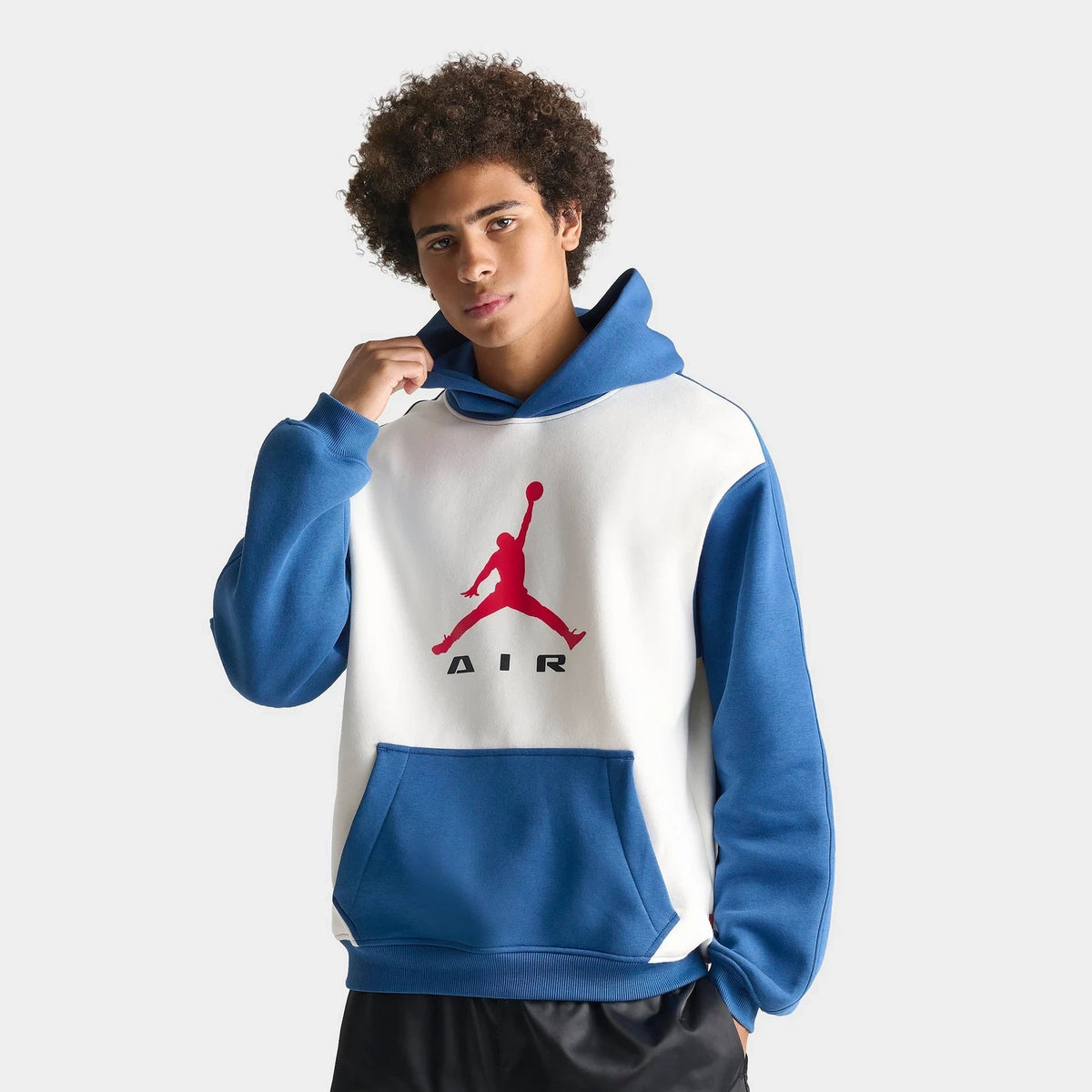 Men's Colorblock Fleece Pullover Hoodie