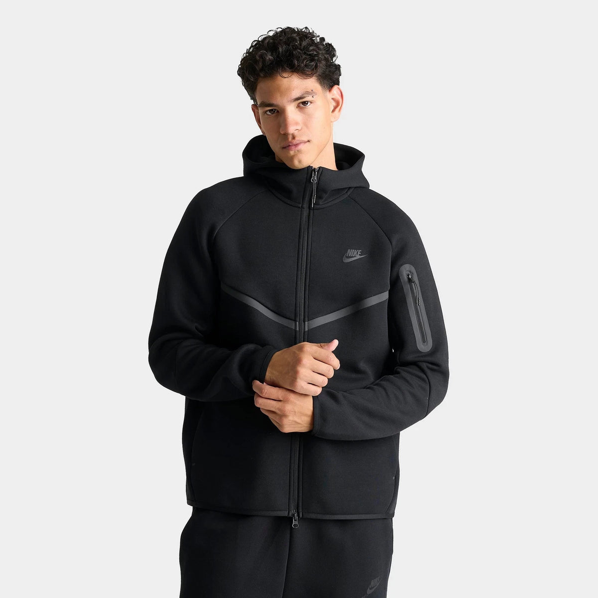 Men's Full-Zip Fleece Hoodie - Black