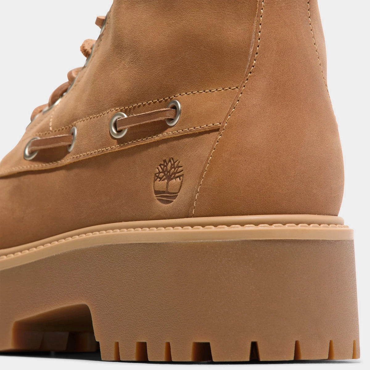 Women's Platform Kiltie Leather Boots - Wheat