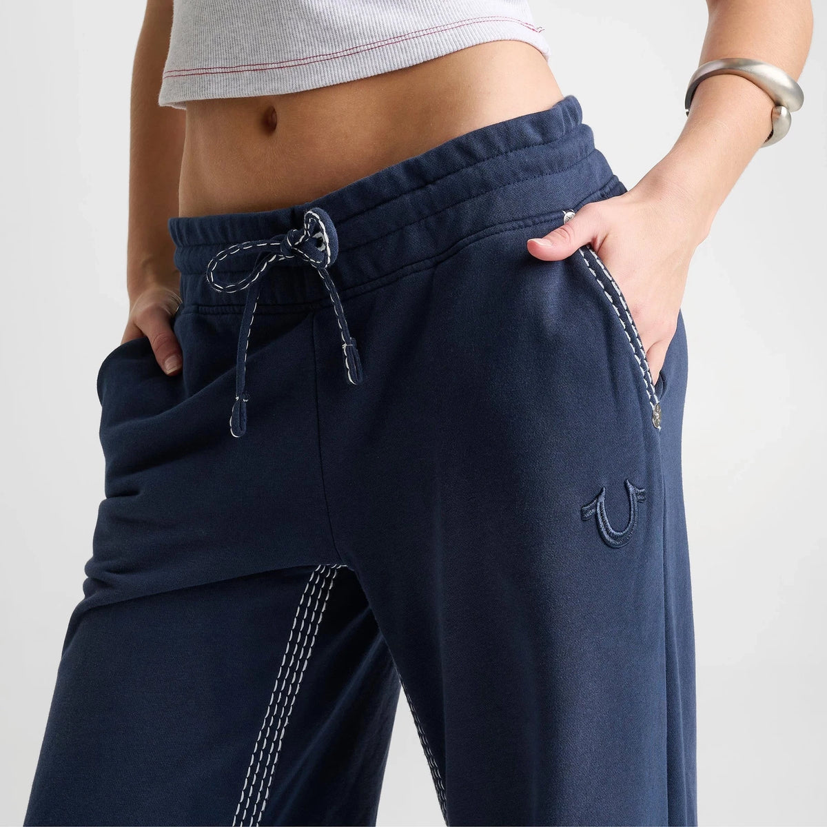 Women's Low-Rise Straight-Leg Fleece Pants