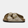 Women's Two-Strap Sandals With Gold Buckles