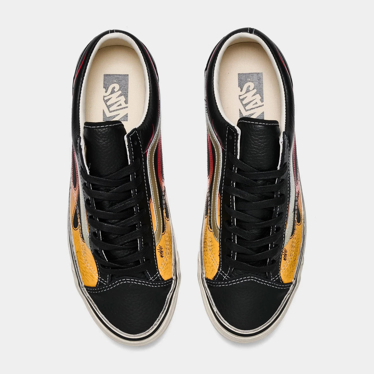 Men's Distressed Flame Skate Sneakers