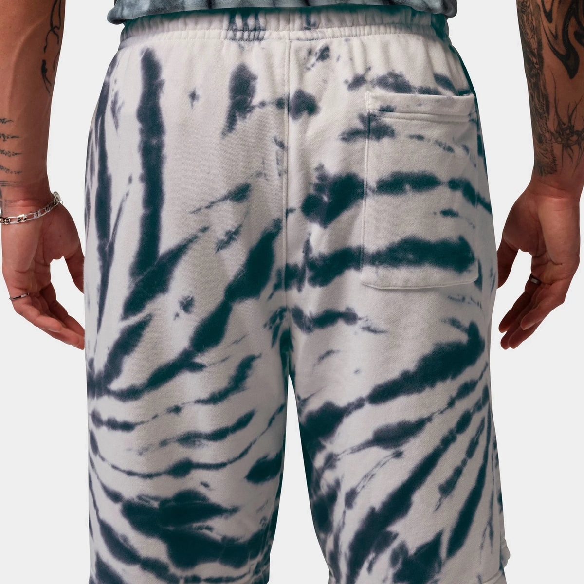Men's Tie-Dye Fleece Shorts - Cream