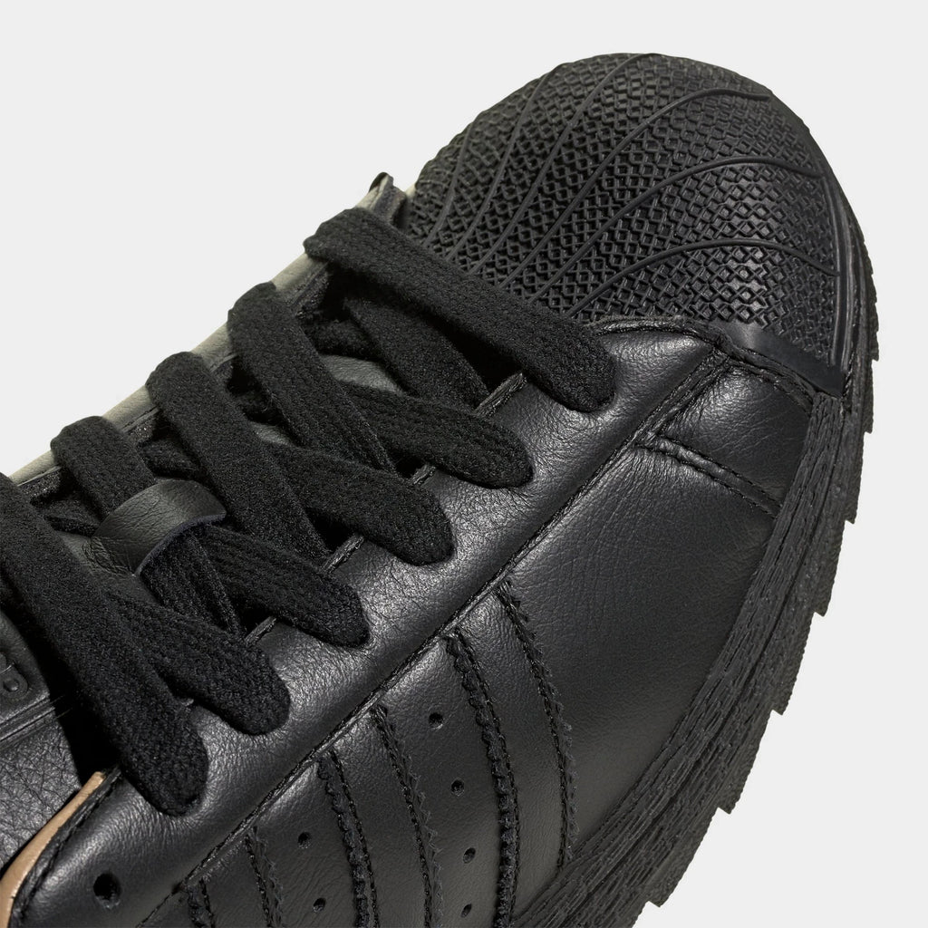 Men's Leather Shell-Toe Ripple Sole Sneakers