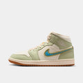 Women's Textile And Leather Mid Top Sneaker
