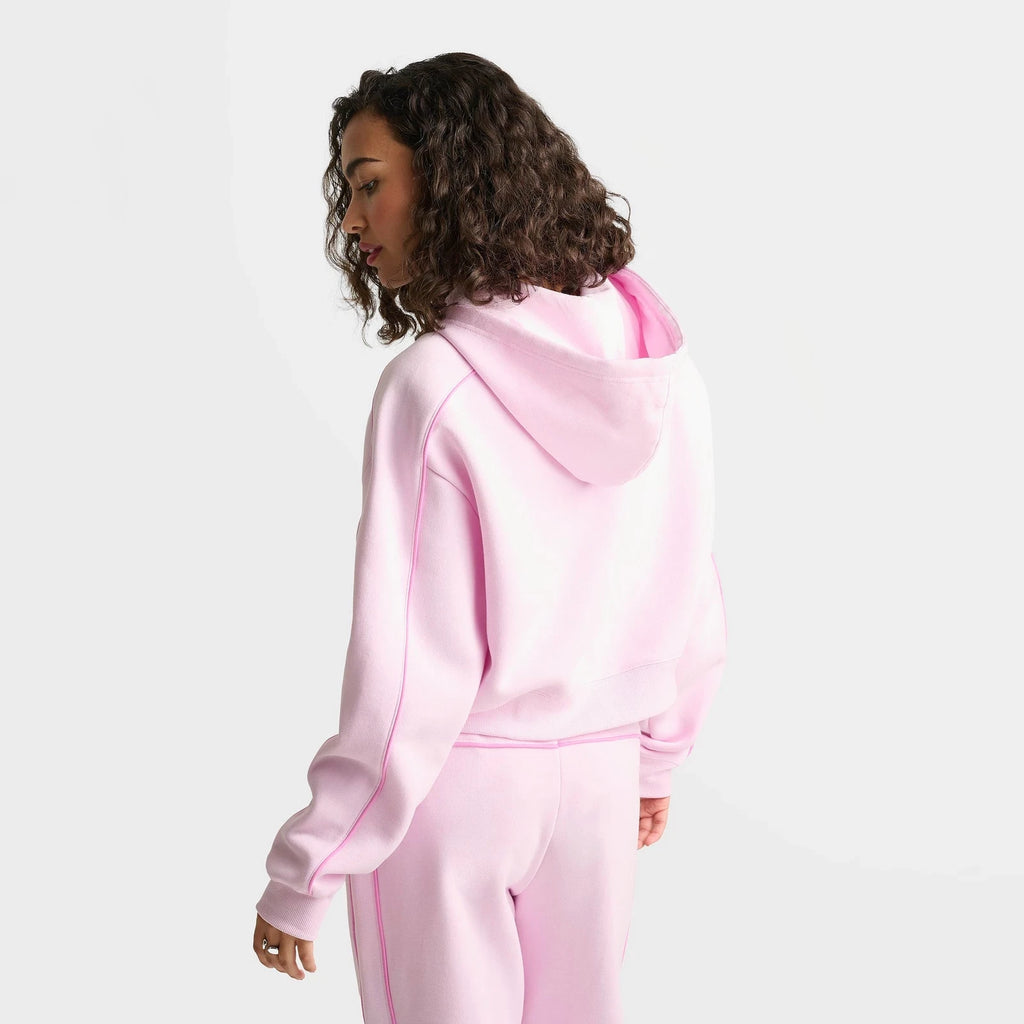 Women's Cropped Fleece Full-Zip Hoodie