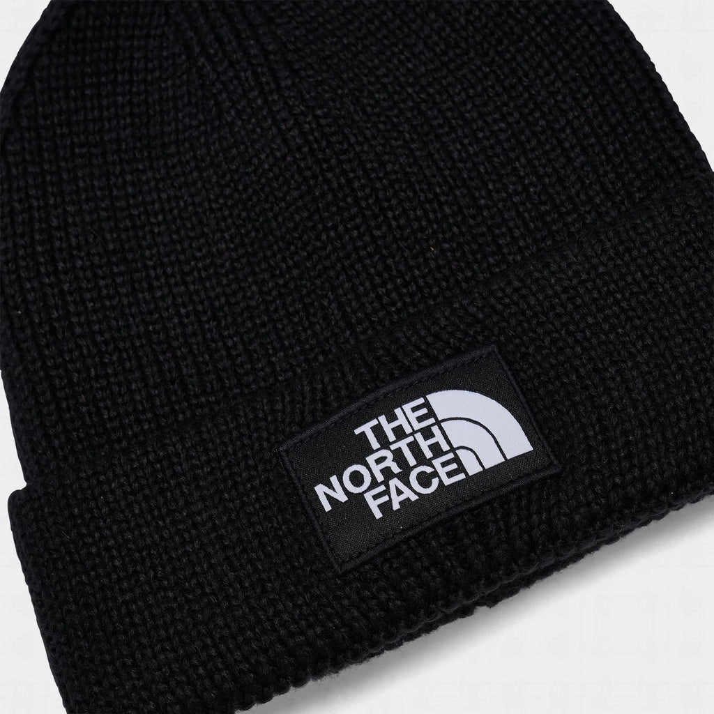 Ribbed Cuffed Knit Beanie - Black