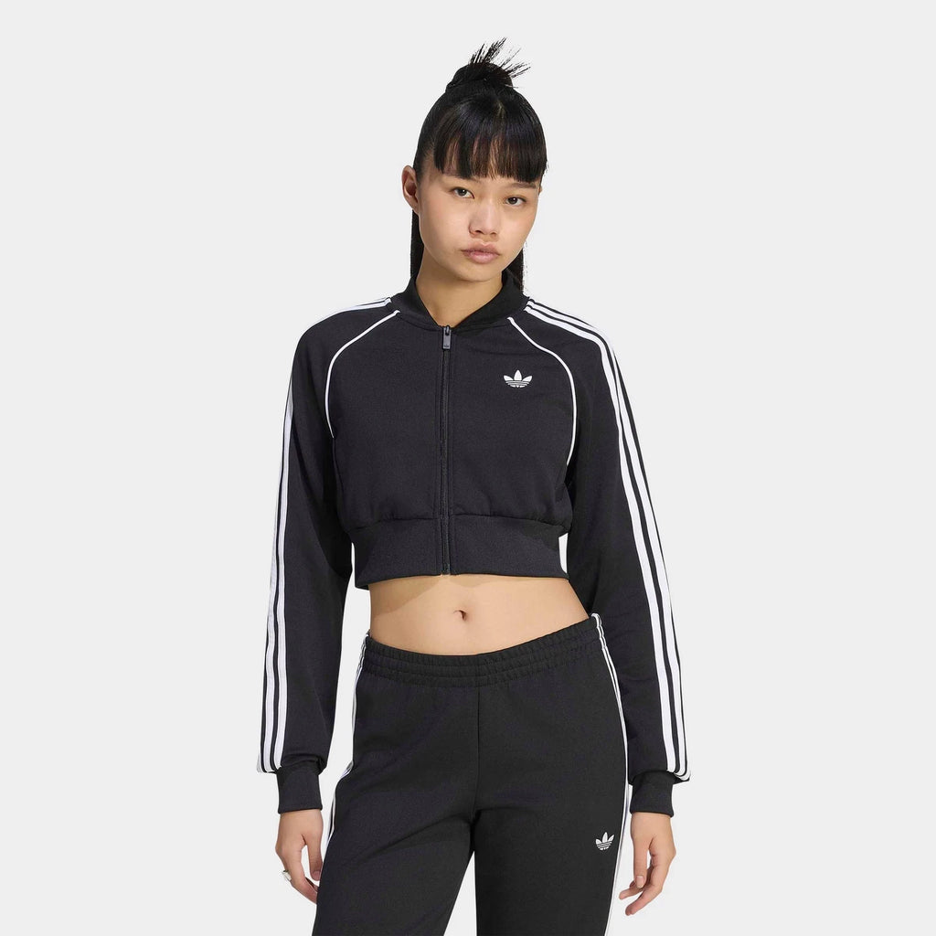 Women's Cropped Doubleknit Full-Zip Track Top