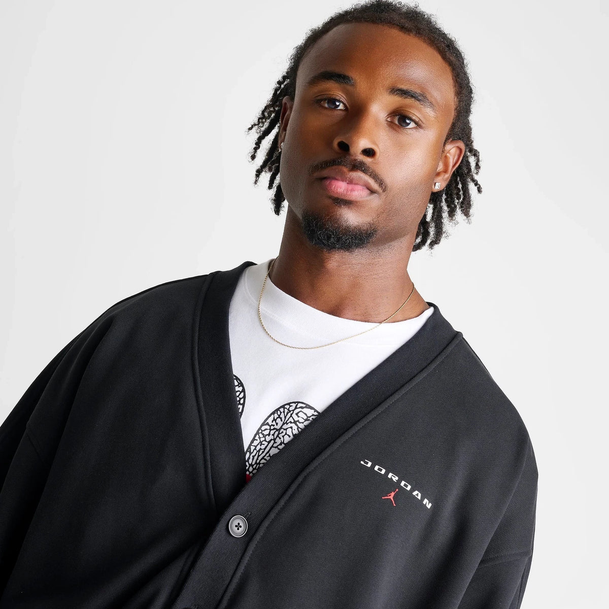 Men's Oversized French Terry Cardigan