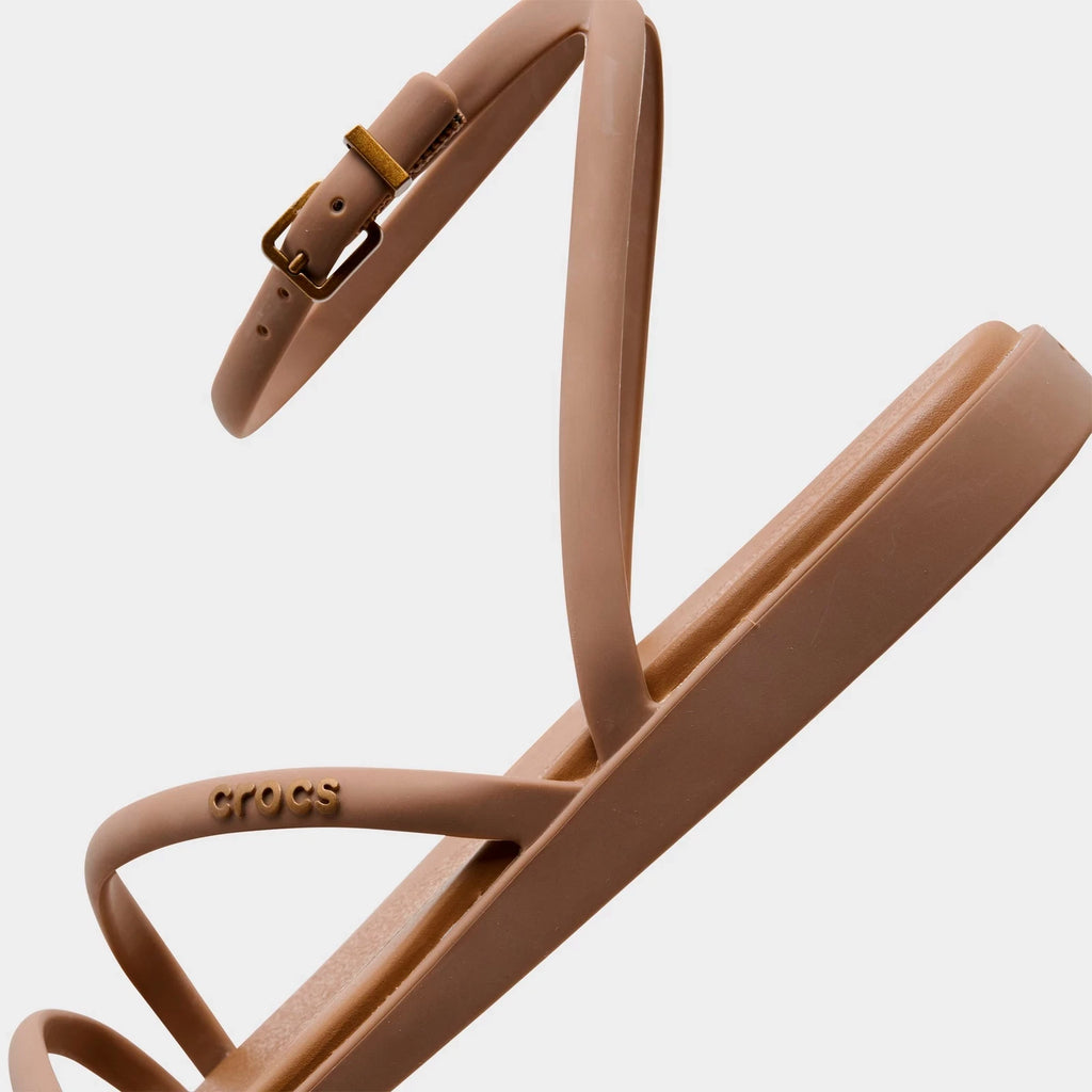 Square Toe Ankle Strap Sandal - Beige