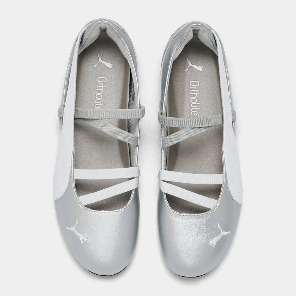 Women's Metallic Ballet-Inspired Sneakers