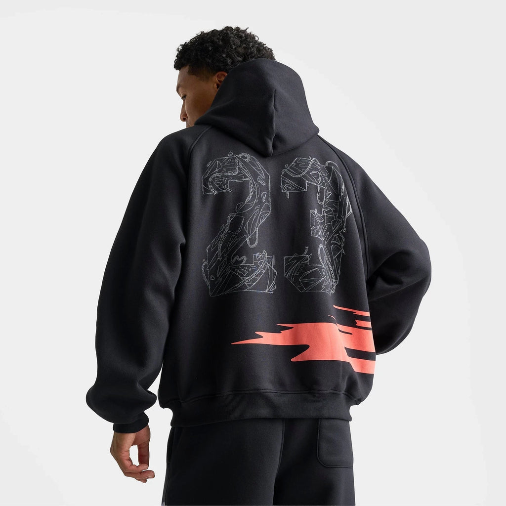 Men's Oversized Graphic Fleece Hoodie