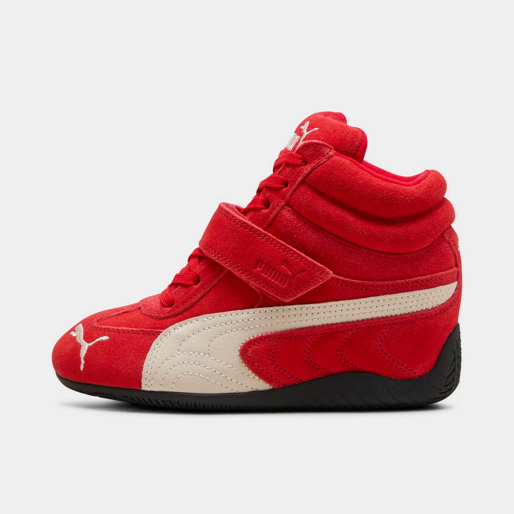 Girls' High-Top Hidden Wedge Sneakers - Red