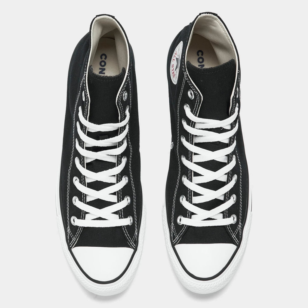 Men's Canvas High Top Sneakers - Black