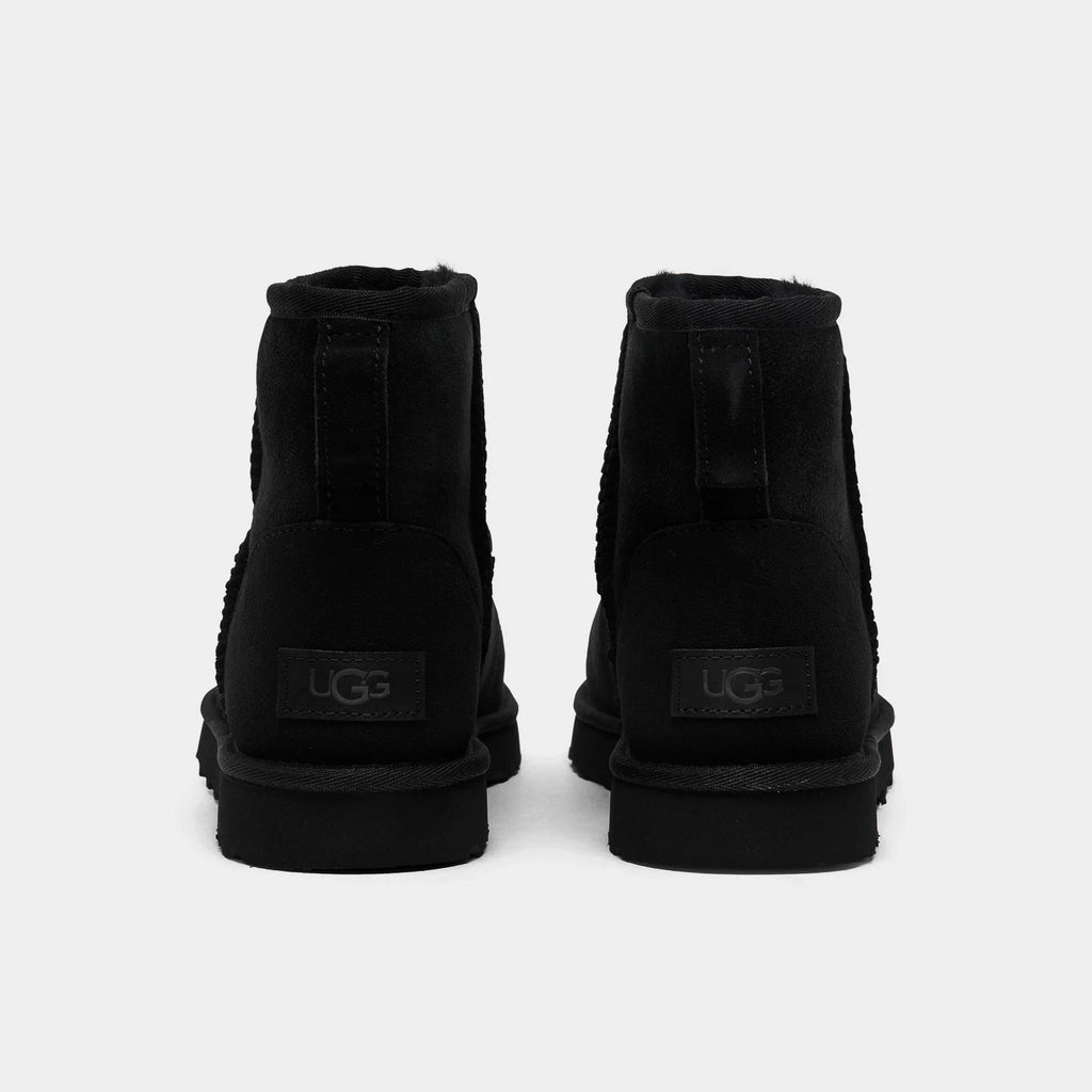 Women's Sheepskin Ankle Boots - Black