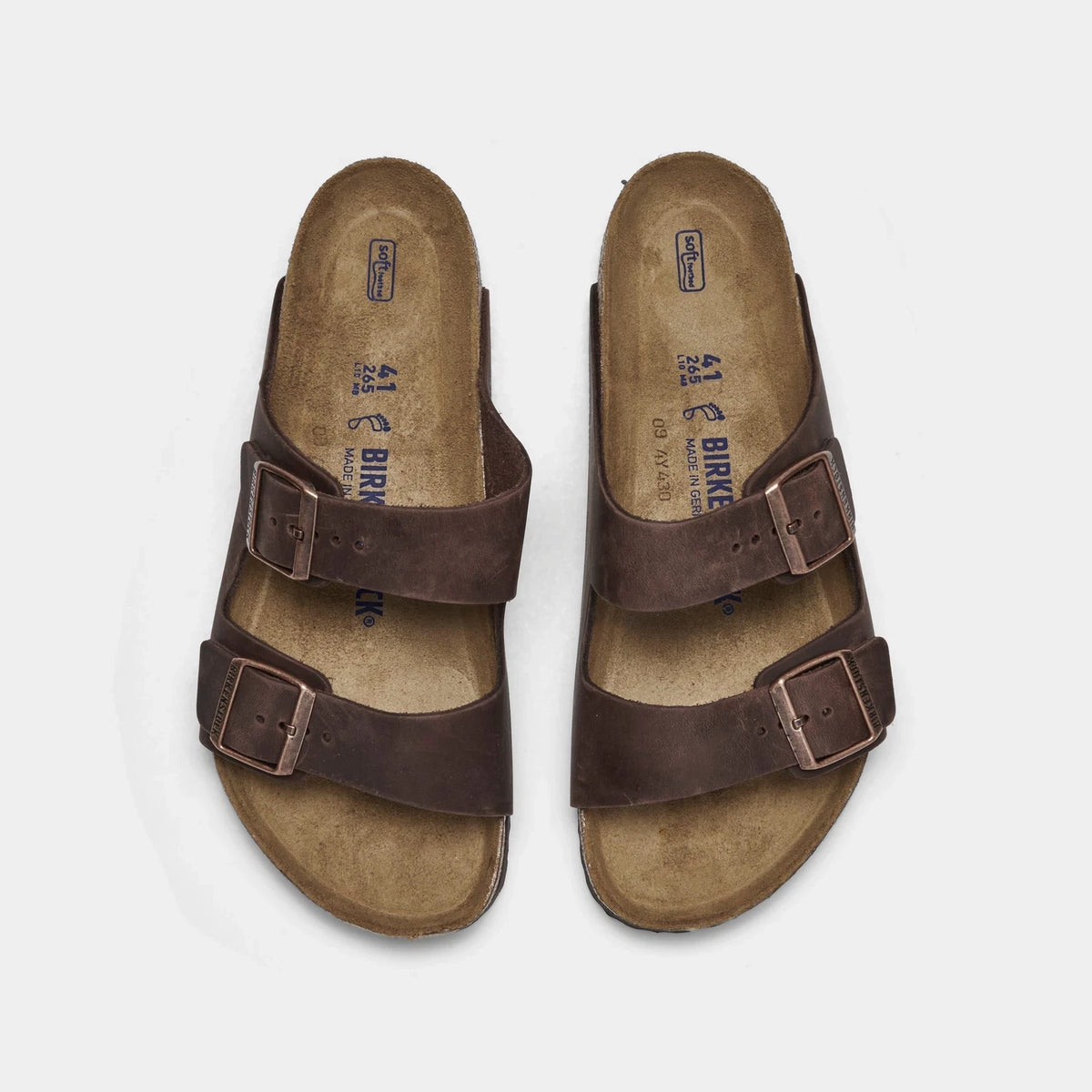 Men's Oiled Leather Two-Strap Sandals