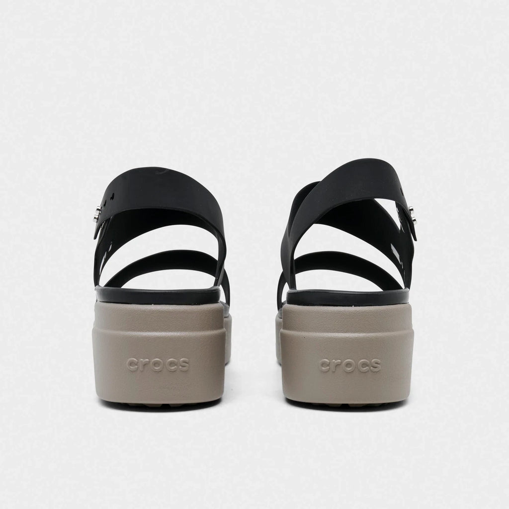 Two Strap Low Wedge Sandal - Gray