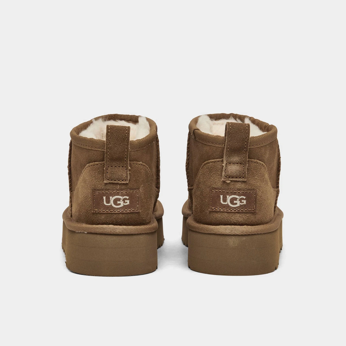 Kids' Suede Platform Mini Boots - Chestnut