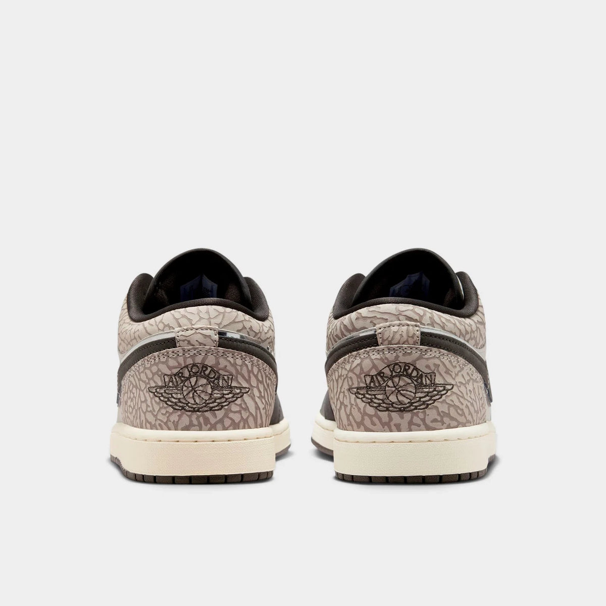 Men's Printed Leather Low-Top Sneakers